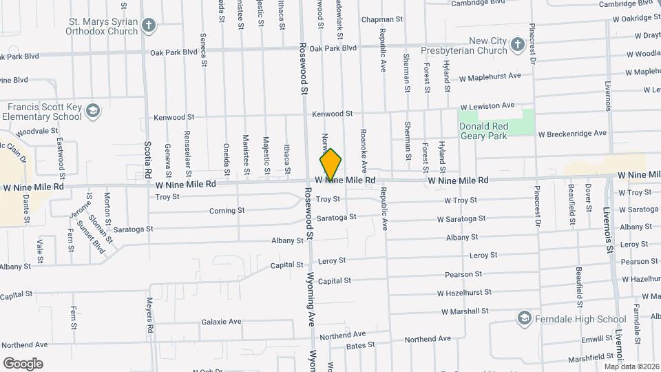 8741 W Nine Mile Rd Map and Location Details