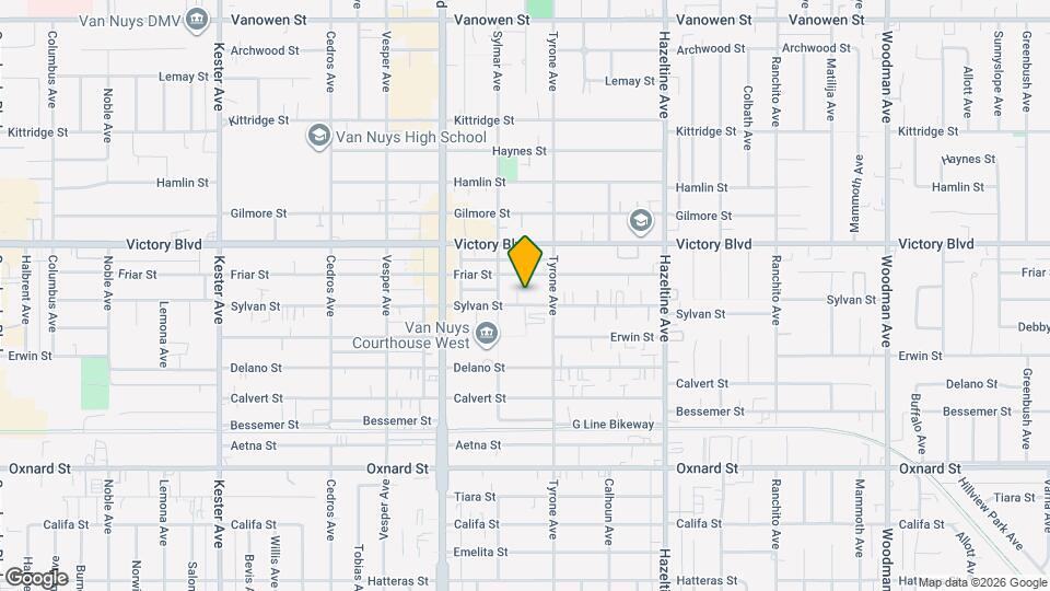 14333 Sylvan St Map and Location Details