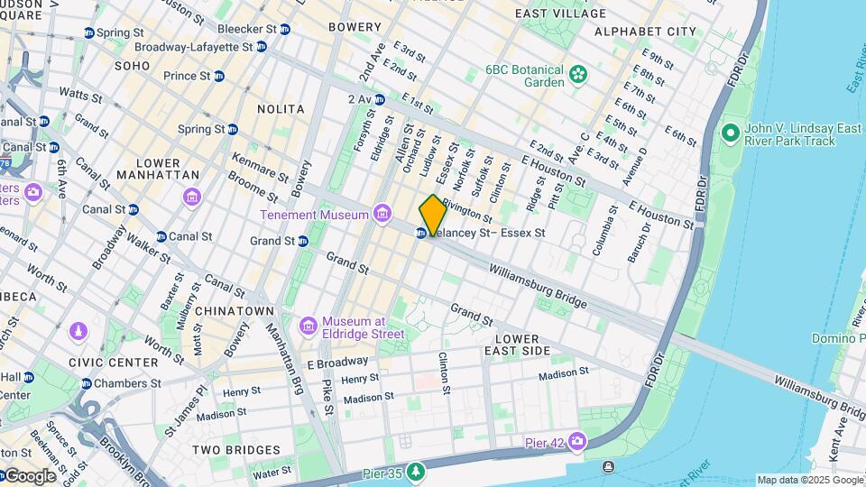 125 Delancey St Map and Location Details