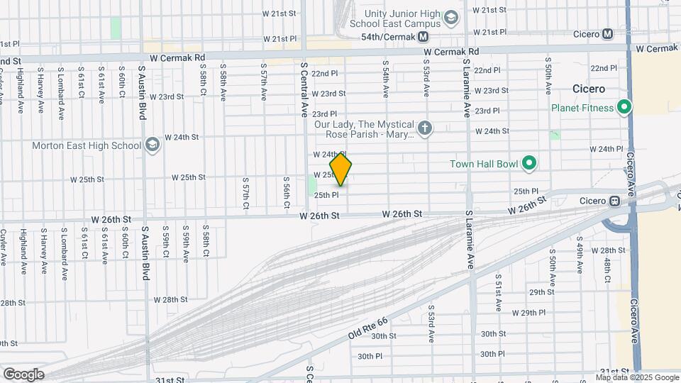 5504 W 25th Pl-Unit -1 Map and Location Details