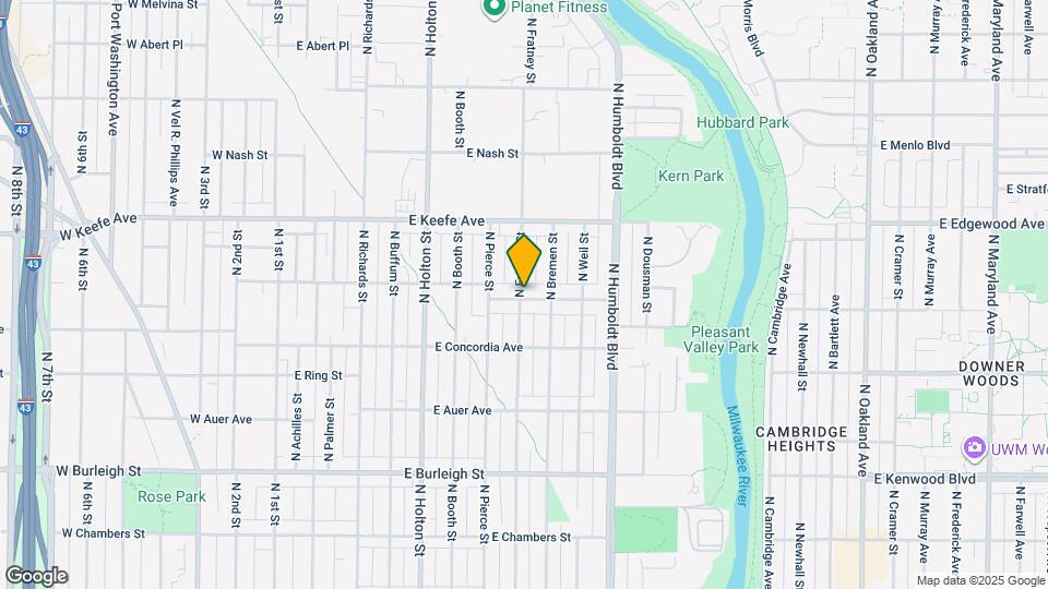 3402 N Fratney St Map and Location Details