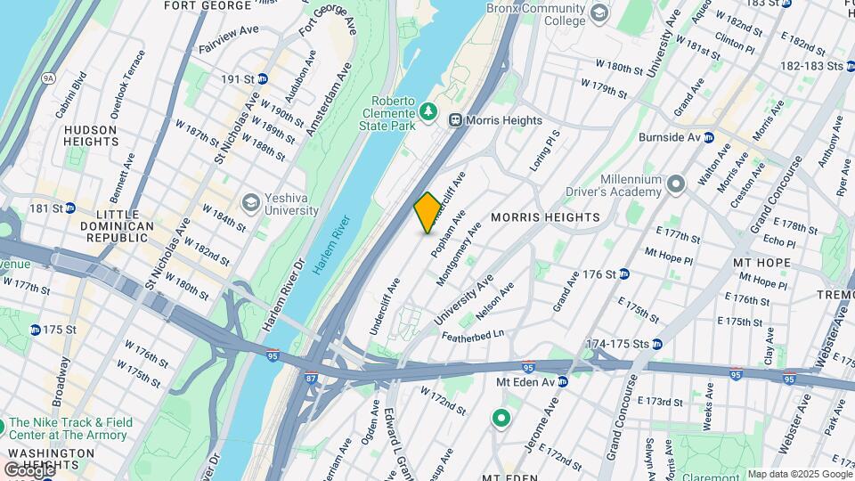 1650 Undercliff Ave Mapa y Detalles de la Ubicación