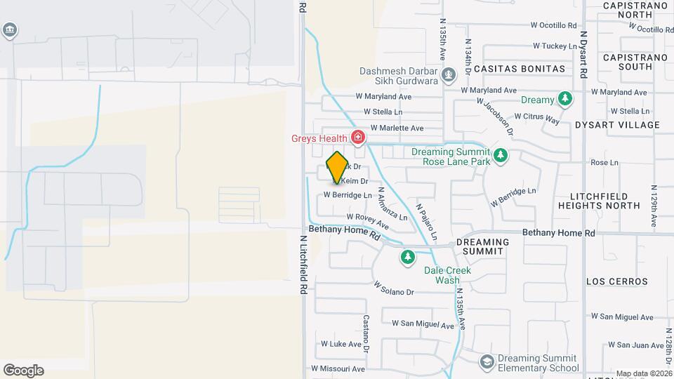 13812 W Berridge Ln Map and Location Details