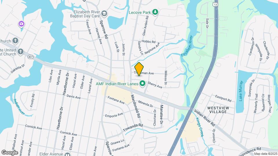 912 Sherry Ave Map and Location Details