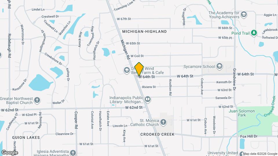 6343 N Michigan Rd Map and Location Details