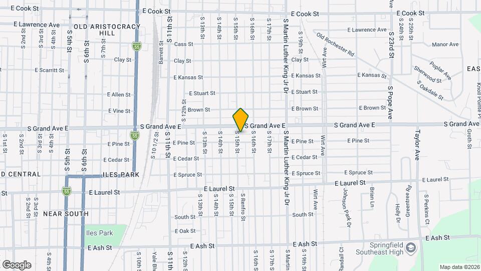 1420 S 15th St, Unit AptC Map and Location Details