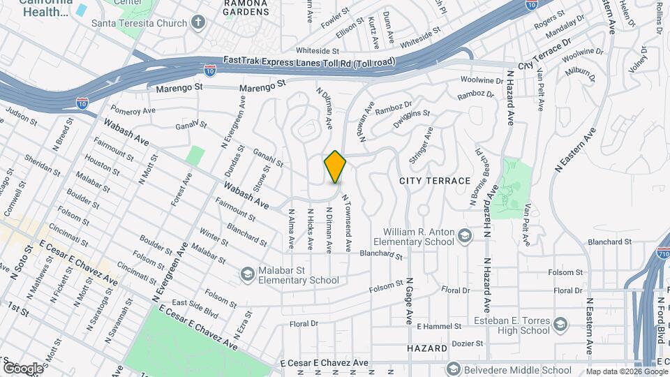 3331 1/2 City Terrace Dr Map and Location Details