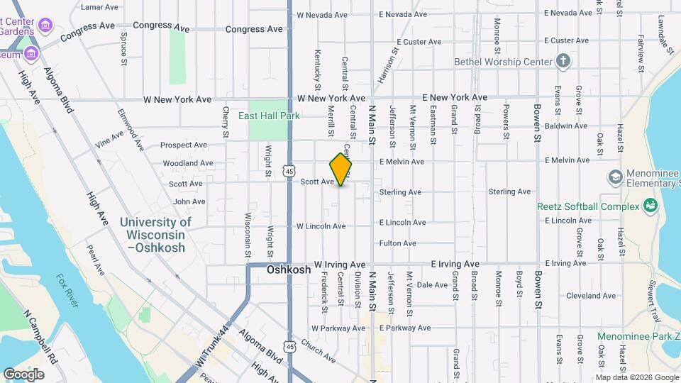 852 Central St Map and Location Details