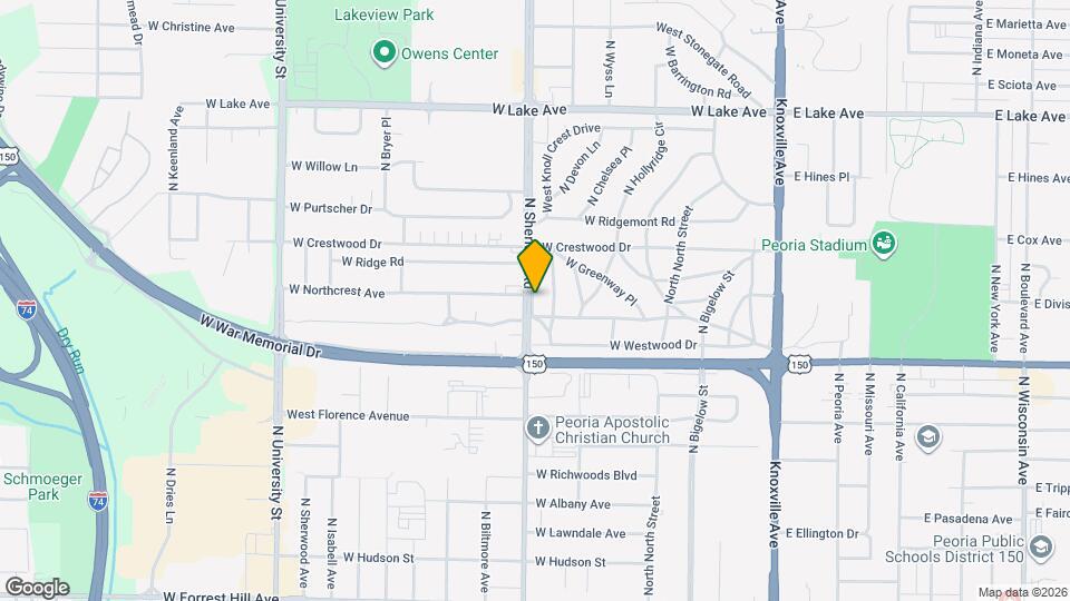 3814 North Sheridan Knolls Court Map and Location Details