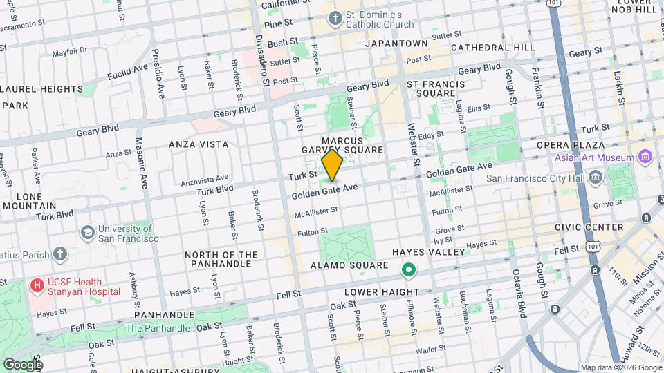 1502 Golden Gate Ave Mapa y Detalles de la Ubicación