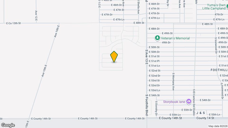 12633 E 51st Pl Map and Location Details