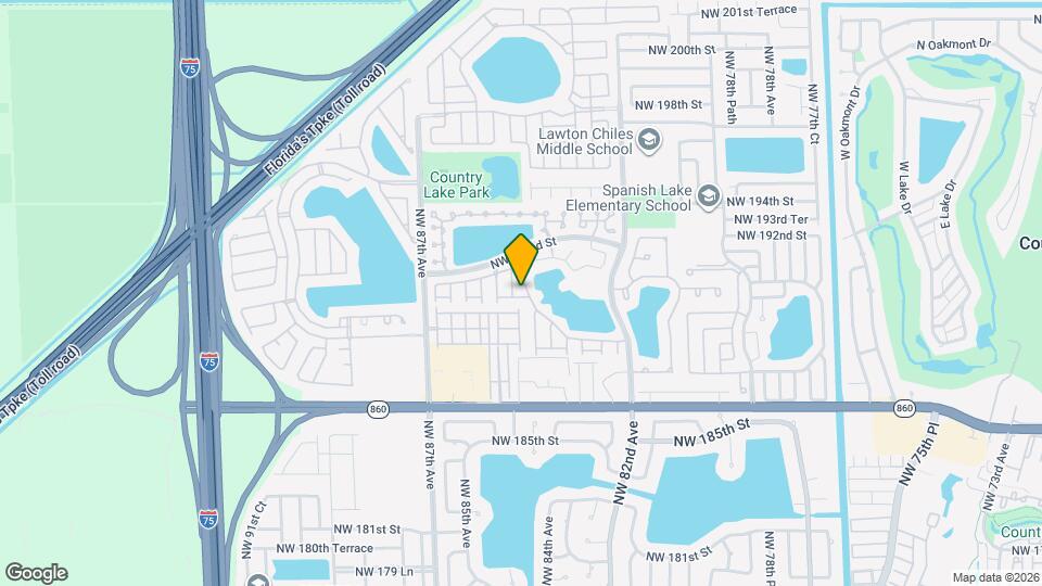 8455 NW 190th Terrace Map and Location Details