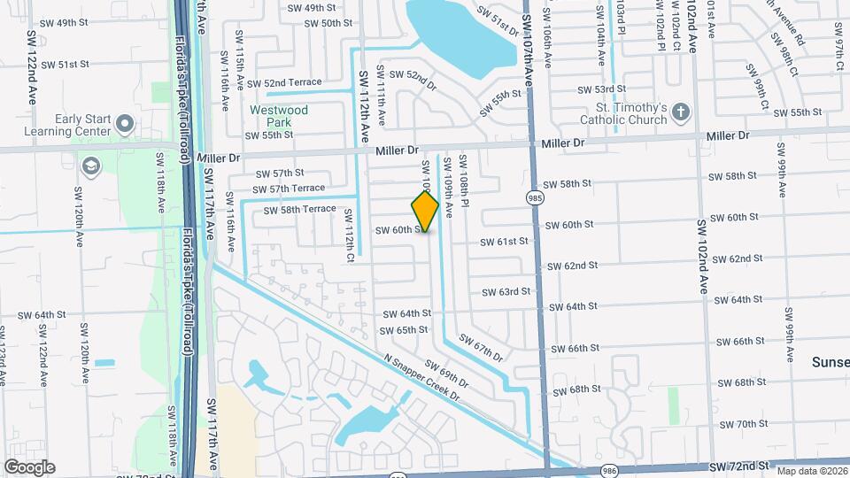 6030 SW 109th Ct Map and Location Details