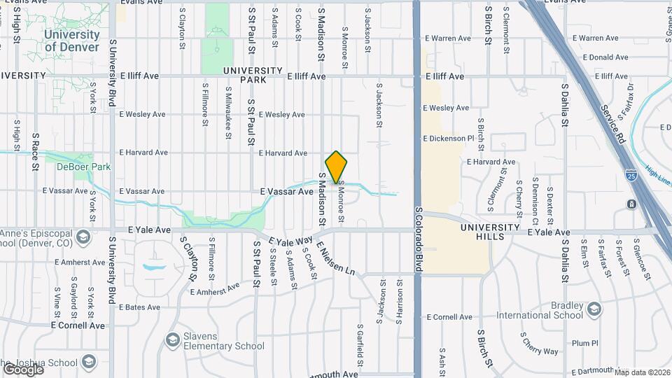 3575 E Vassar Ave Map and Location Details