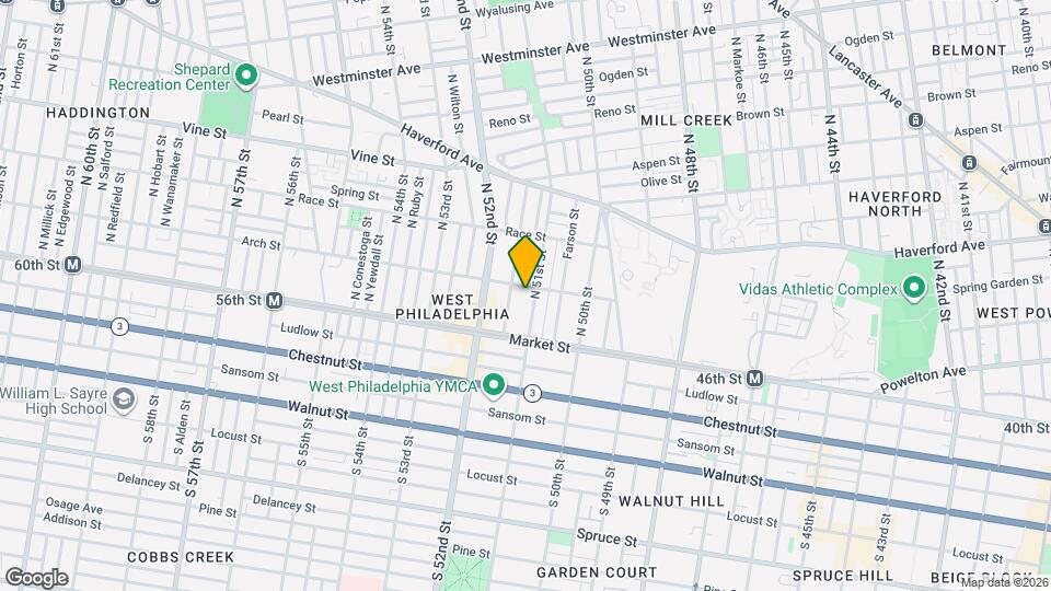 52 N 51st St Map and Location Details