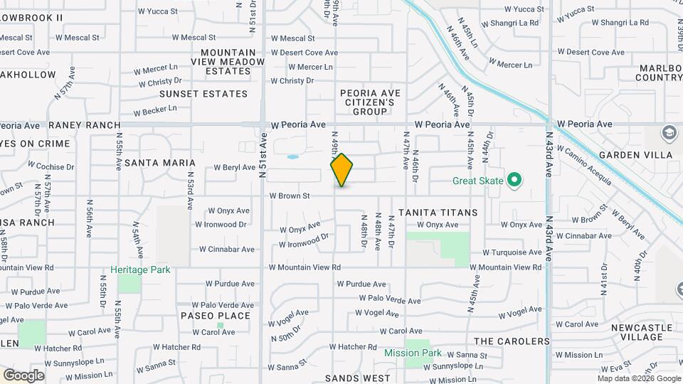 4844 W Brown St, Unit 102 Map and Location Details