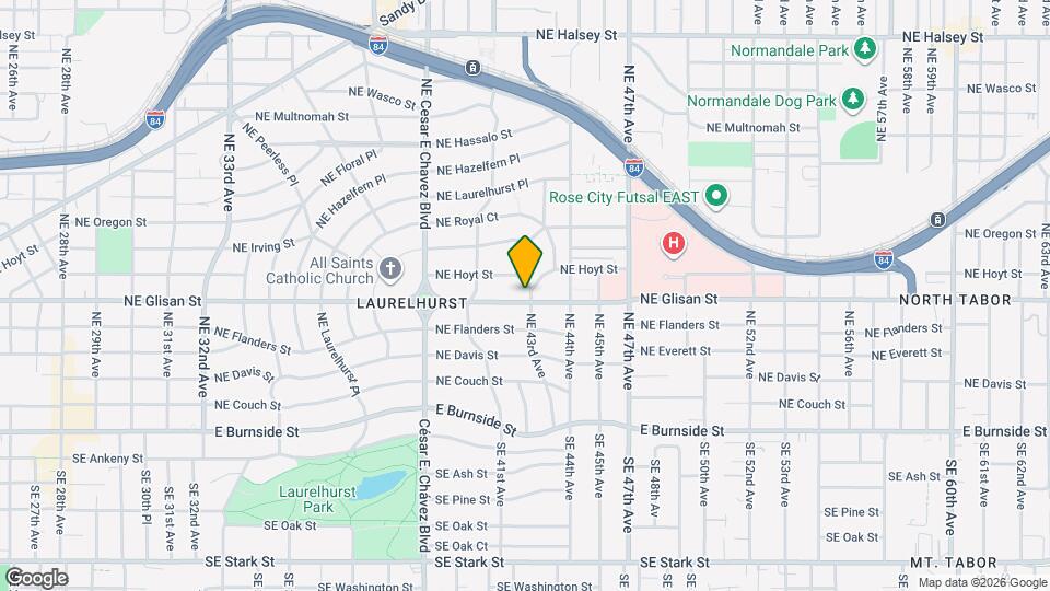 4247 NE Glisan St, Unit Entire House Map and Location Details