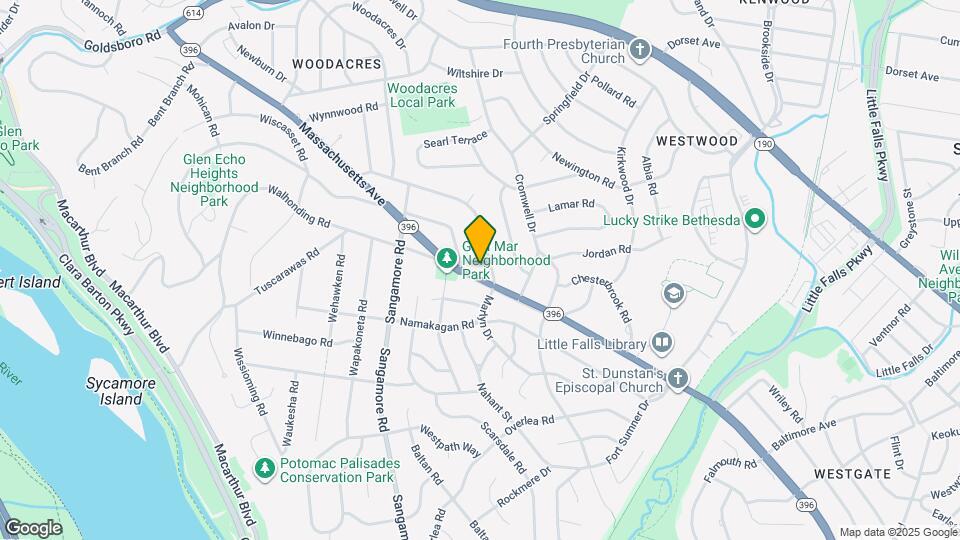 5805 Massachusetts Ave Map and Location Details