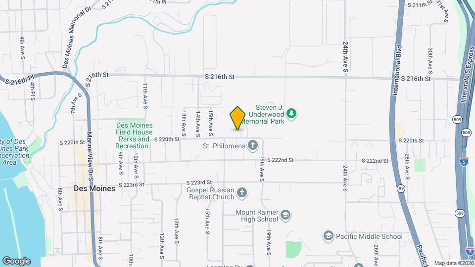 1700 S 220th St Map and Location Details