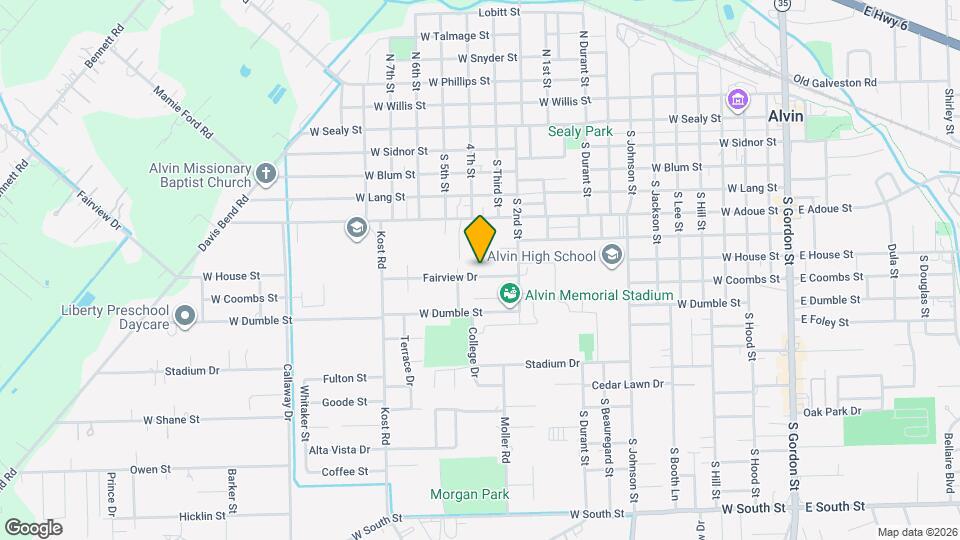 1314 Fairview Dr Map and Location Details