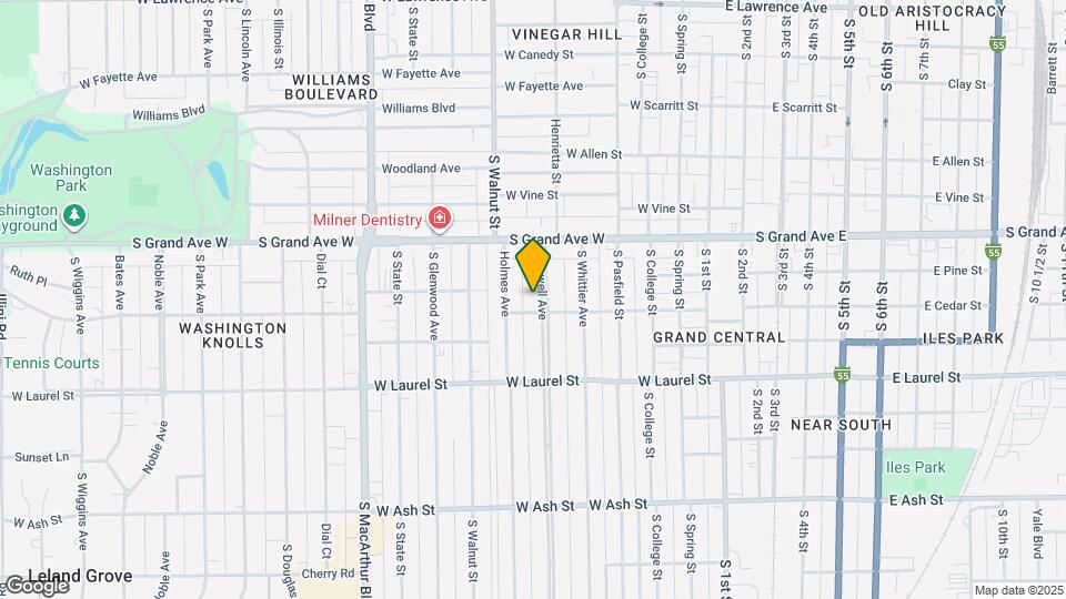 1419 S Lowell Ave, Unit Upstairs Map and Location Details