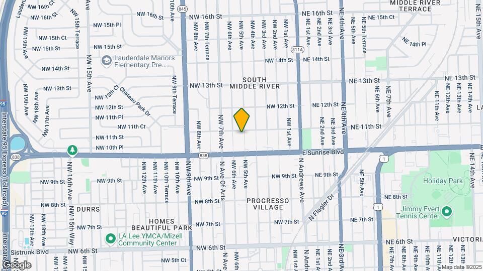 1037 NW 5th Ave Map and Location Details