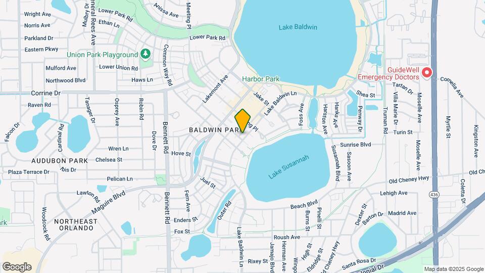 1308 Lake Baldwin Ln Map and Location Details