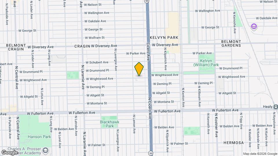 4852 W Wrightwood Ave Map and Location Details