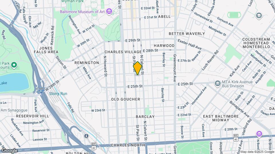 2539 Saint Paul St Map and Location Details