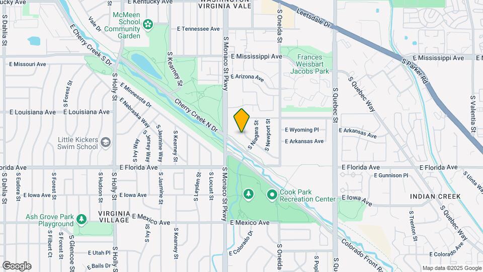 1361 S Magnolia Way Map and Location Details