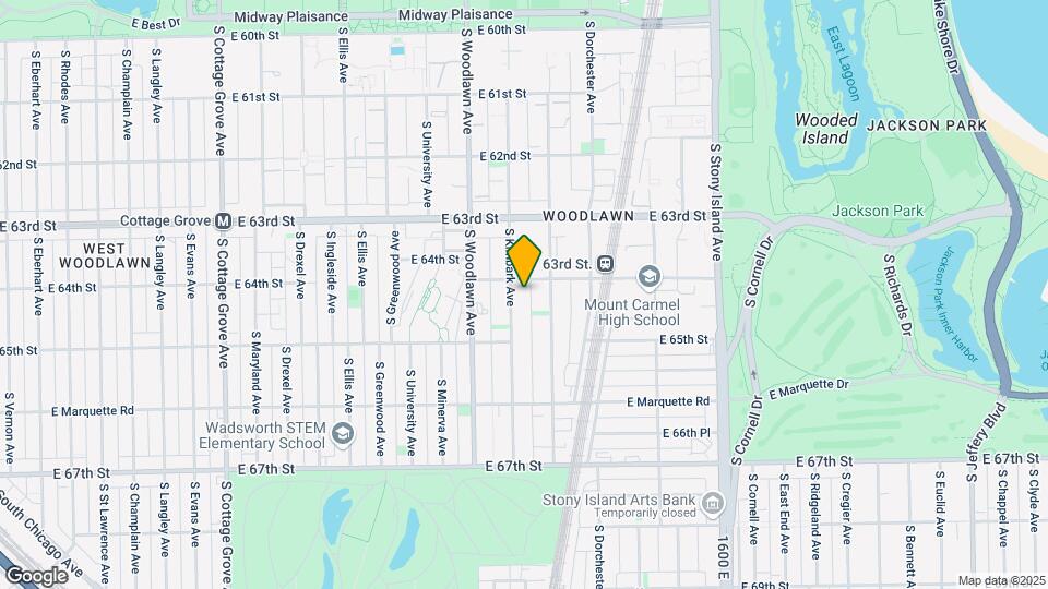 6413 S Kimbark Ave Map and Location Details