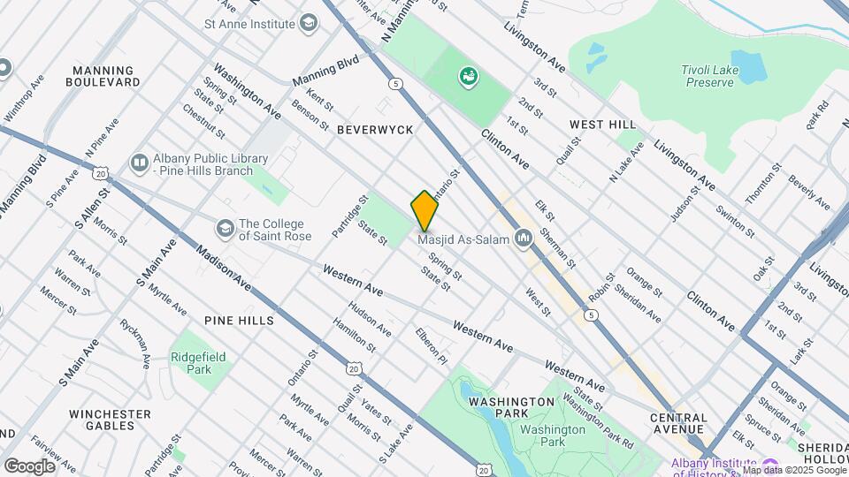 554 Washington Ave Map and Location Details