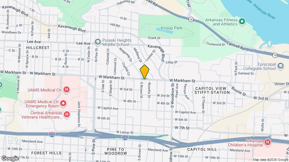 3219 W Markham St Map and Location Details