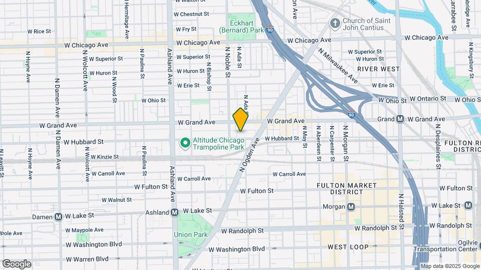 1360 W Hubbard St, Unit 3w Map and Location Details
