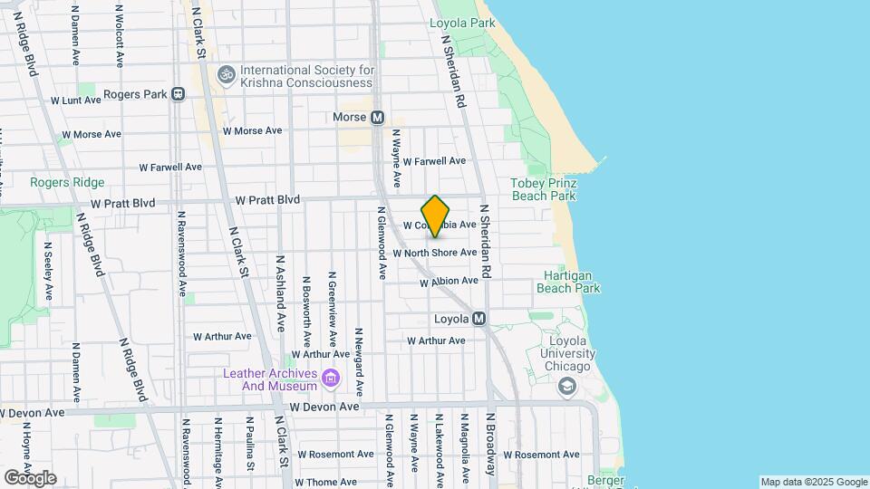 1256 W North Shore Ave Mapa y Detalles de la Ubicación