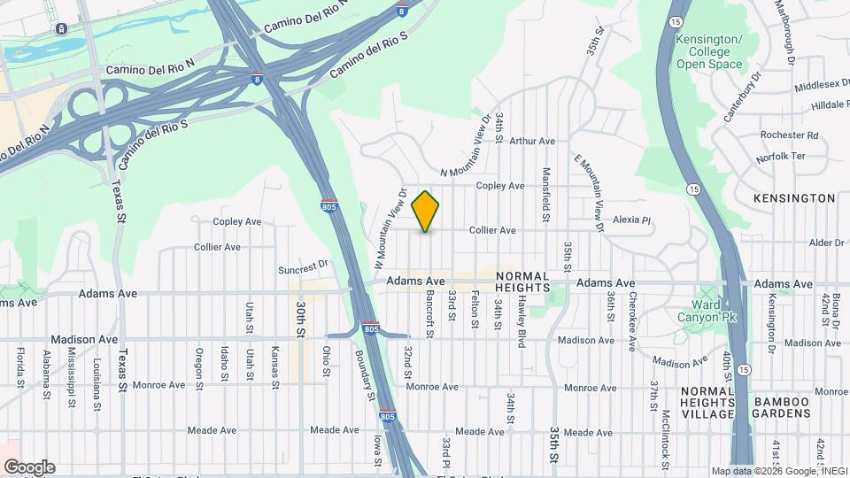 4770 Bancroft St Studio B, Unit 4768 Mapa y Detalles de la Ubicación