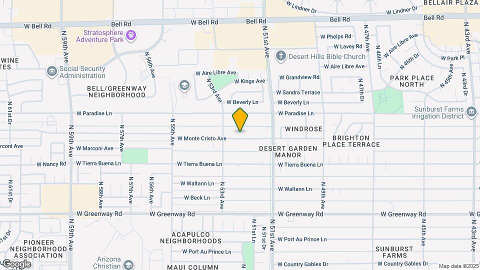 5210 W Monte Cristo Ave Map and Location Details