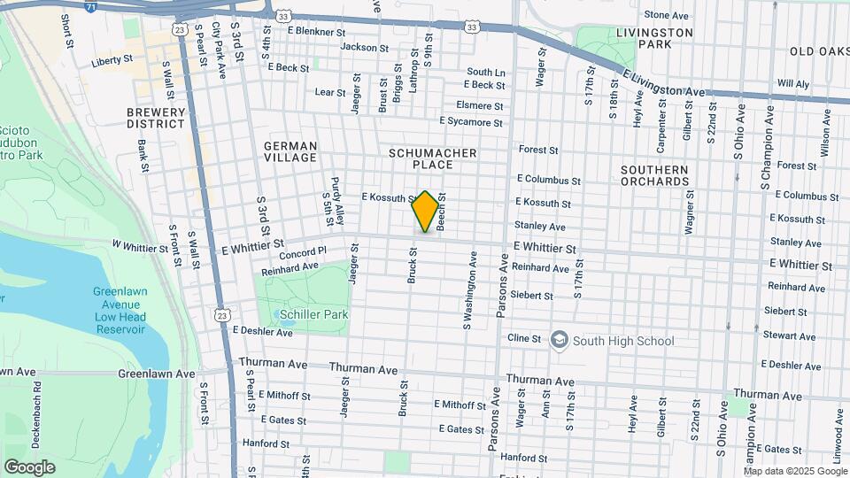376 E Whittier St Map and Location Details