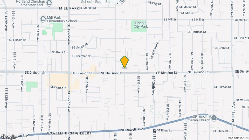 13107 SE Division St Map and Location Details