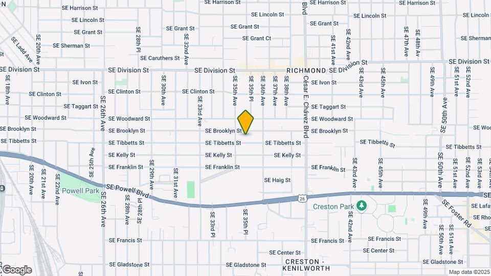 3535 SE Tibbetts St Map and Location Details