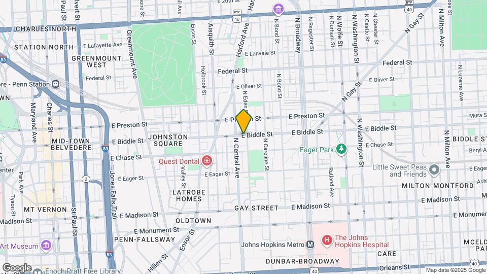 1321 E Biddle St Map and Location Details