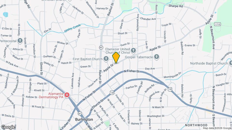 605 Apple St Map and Location Details