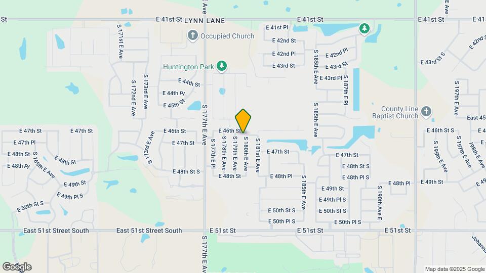 4608 S 180th E Ave Map and Location Details