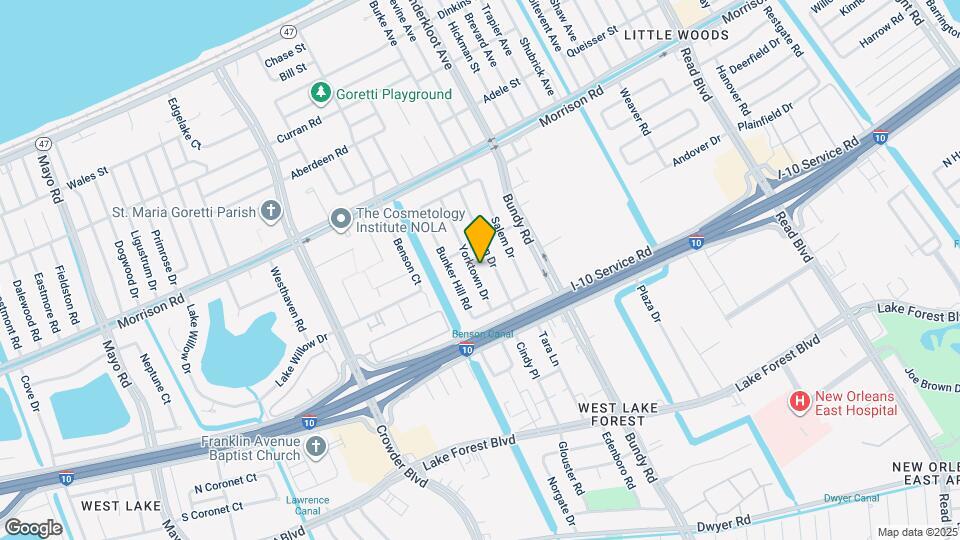 7021 Yorktown Dr Map and Location Details