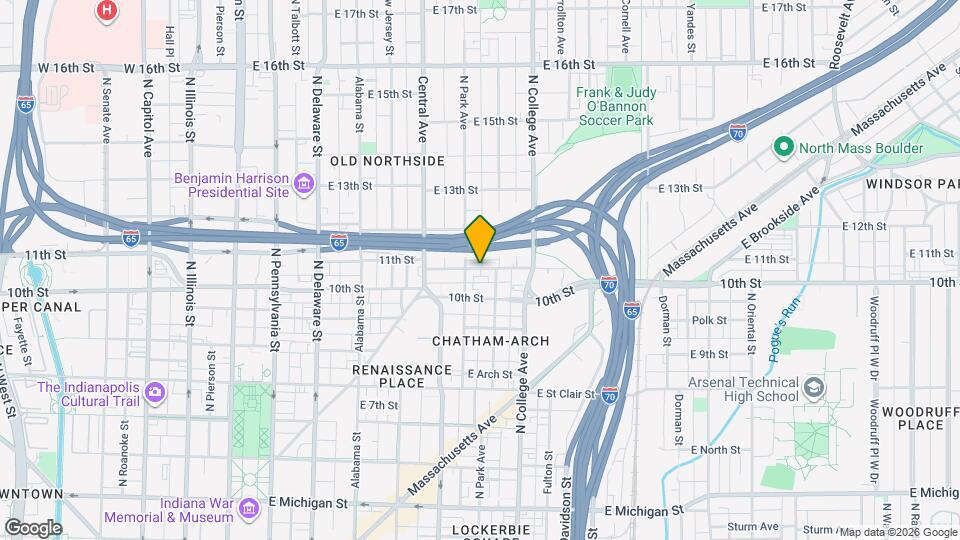 615 E 11th St Map and Location Details