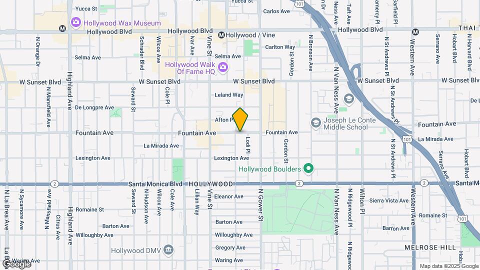 6154 Fountain Ave Mapa y Detalles de la Ubicación