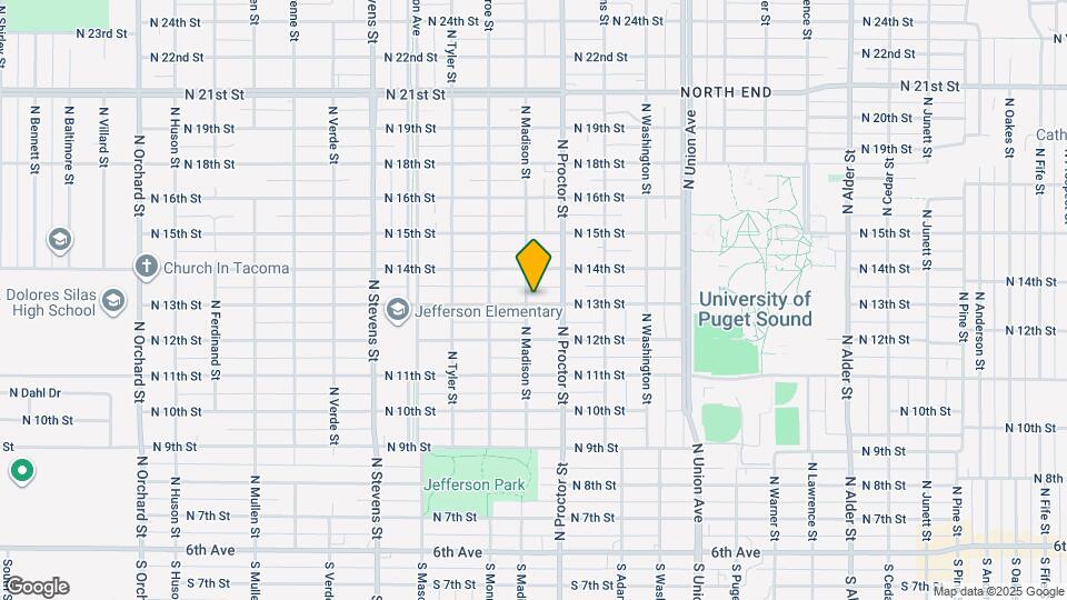 1301 N Madison St Map and Location Details