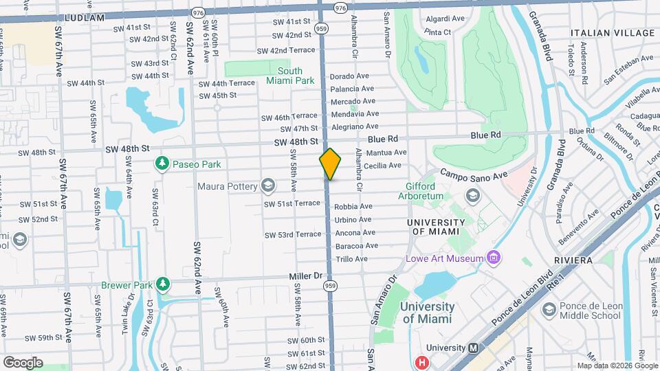 1542 Siena Ave Map and Location Details