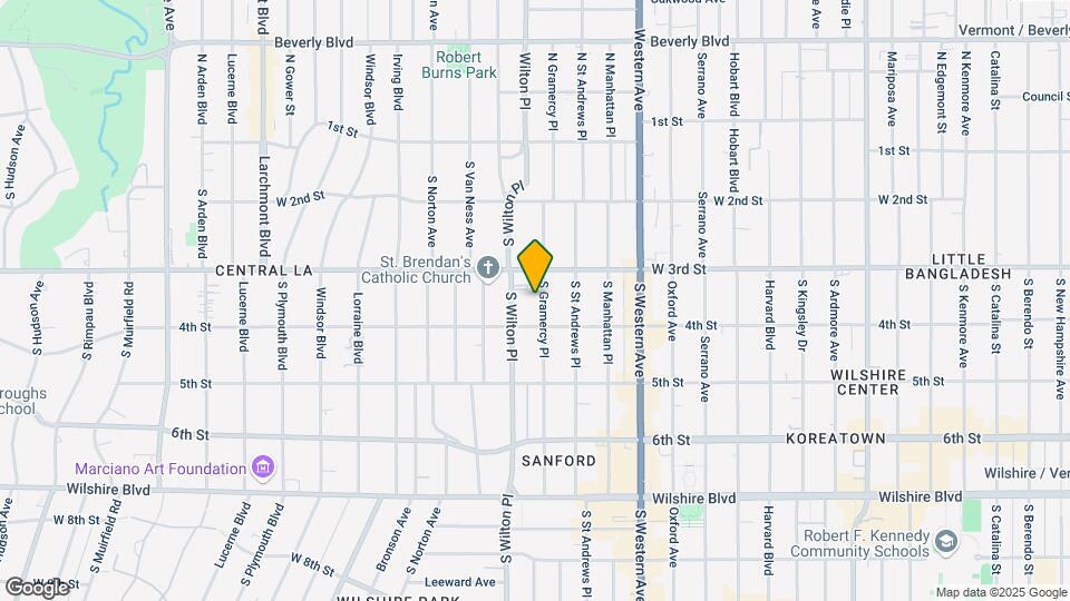 331 S Gramercy Pl Map and Location Details