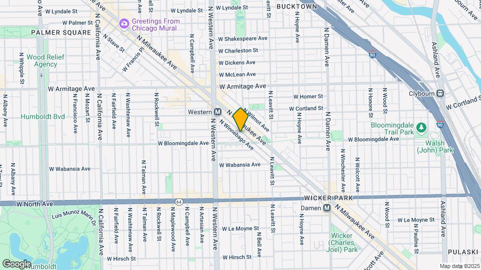 1825 N Winnebago Ave Map and Location Details